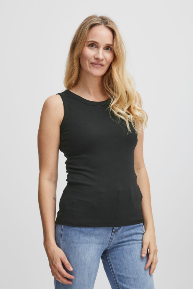 Camisole Hizamond noire sans dentelle - FRANSA  - 20612012 - FRANSA