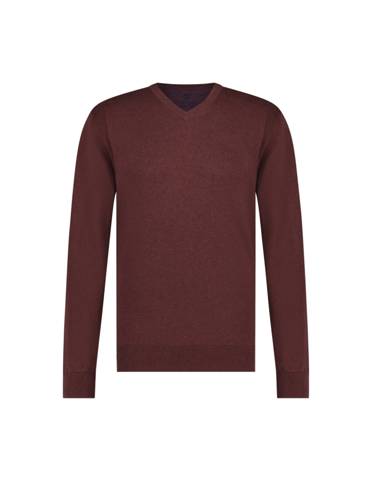 Pull iconic V-neck bourgogne - FELLOWS UNITED  - 16598 - Fellows united