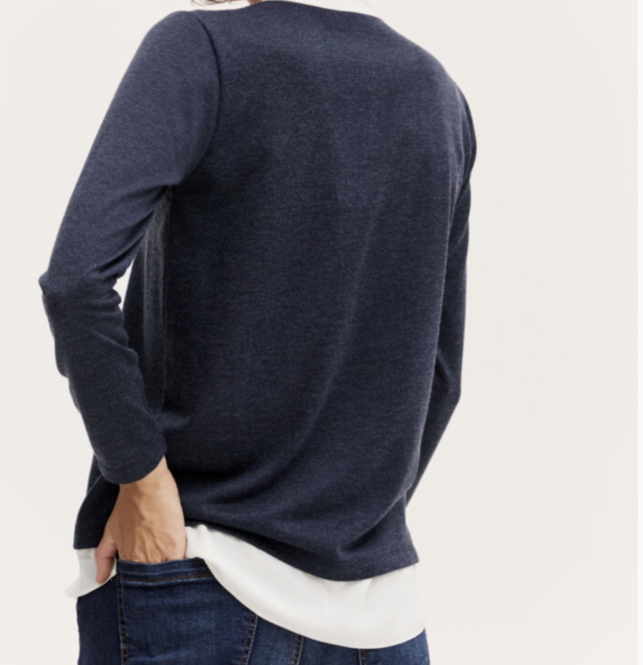 Chandail chemise intégrée ''rexan'' bleu - FRANSA XS - - FRANSA