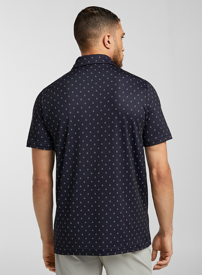 Polo imprimé en polyester recyclé - LACOSTE