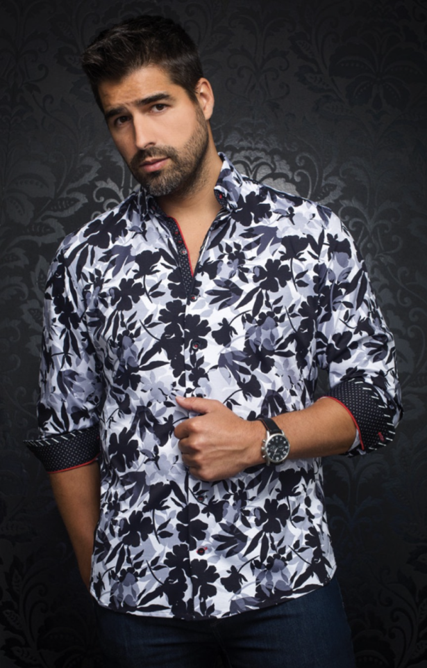 Chemise ''giodel'' noire et blanche - AU NOIR  - - AU NOIR