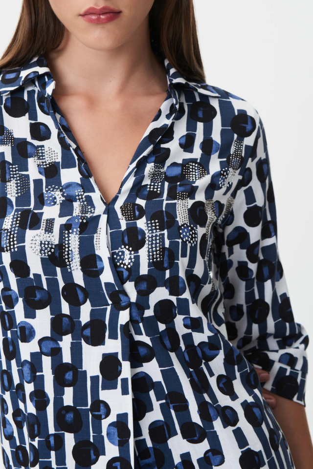 Robe trapèze à motif en tissu - JOSEPH RIBKOFF 