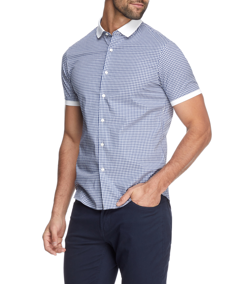 Chemise à carreaux bleus- MICHAEL KORS  - - Michael Kors