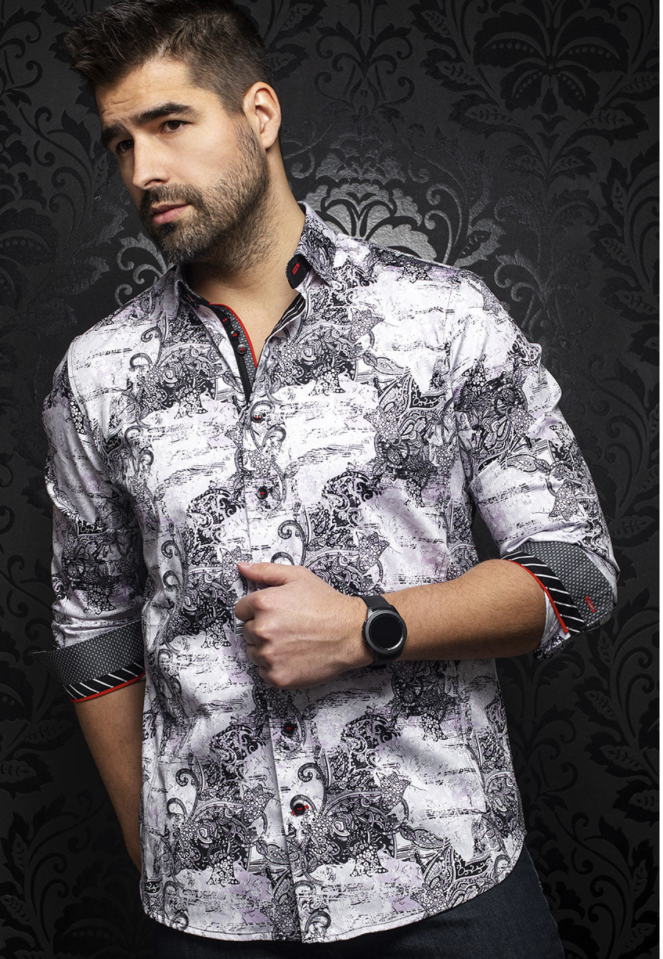 Chemise manches longues Branson pink - AU NOIR  - - AU NOIR