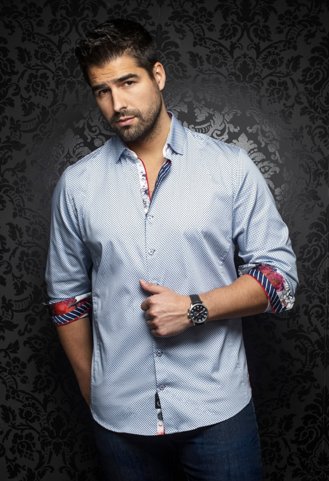 Chemise manches longues Dion light blue - AU NOIR  - - AU NOIR