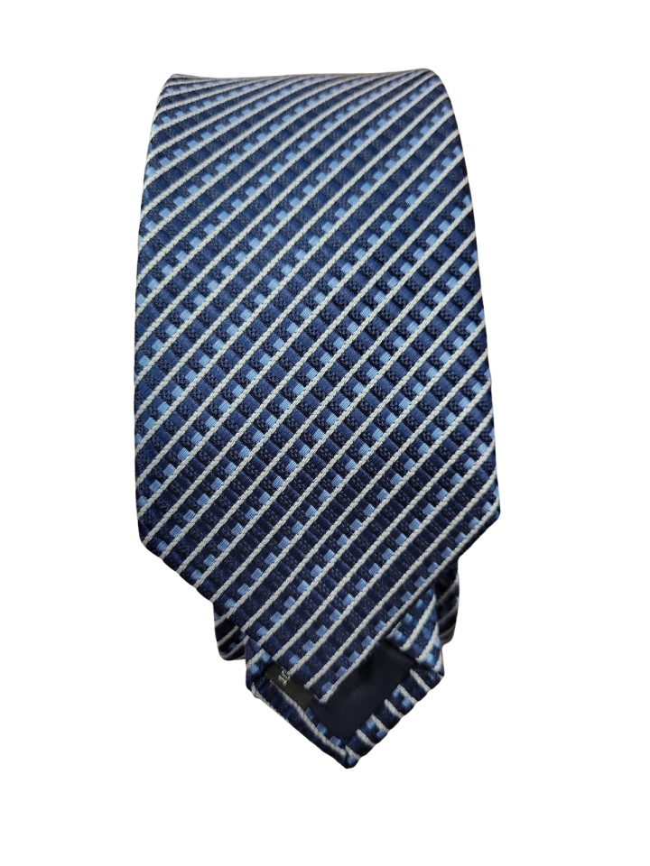 Cravate lignée bleu - - 