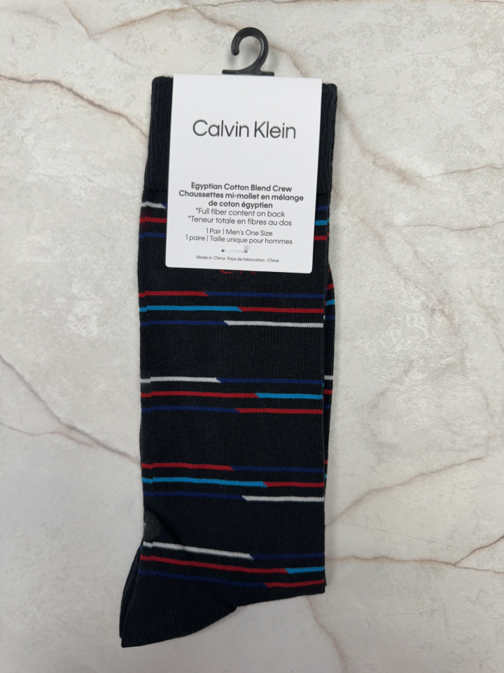Bas noir à rayures colorés - CALVIN KLEIN - CKM223DR02001 - 