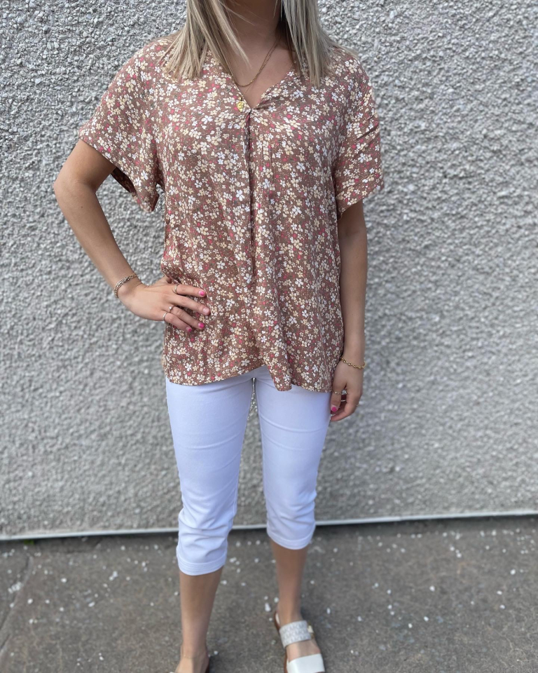 Haut fleuris tissus blouse - SAINT-TROPEZ XS - - Saint-Tropez