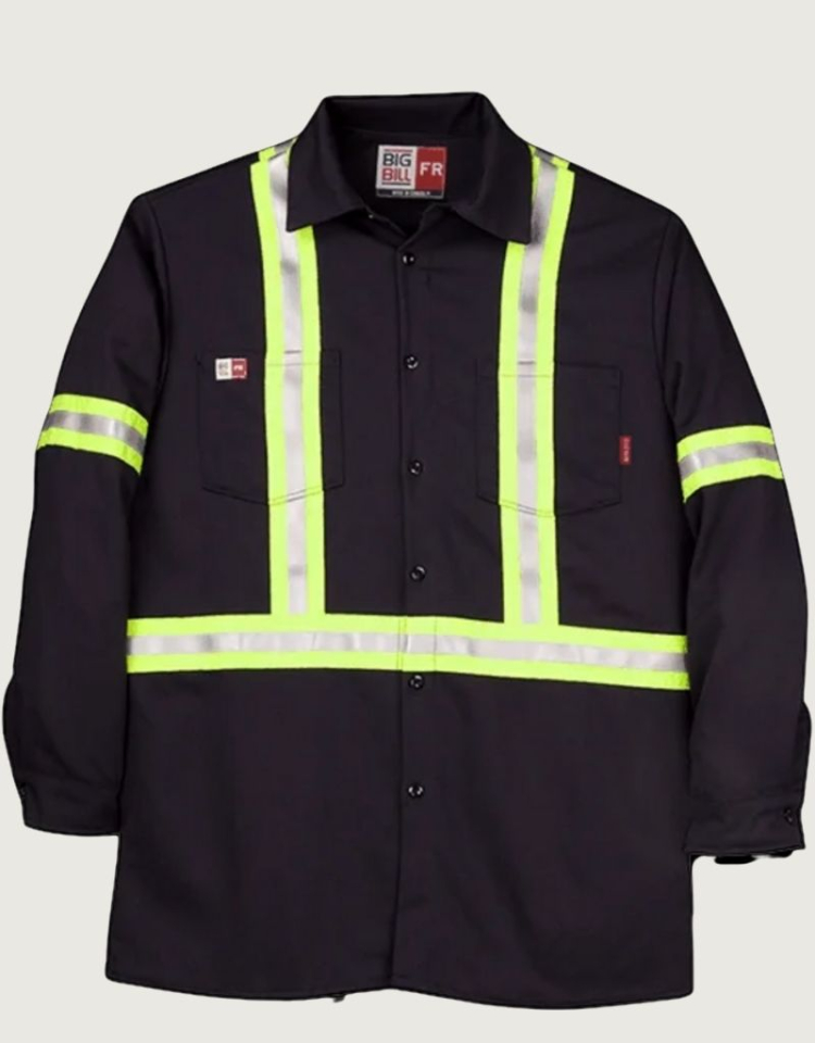 Chemise de travail haute-visibilité bleu - BIG BILL L - - 