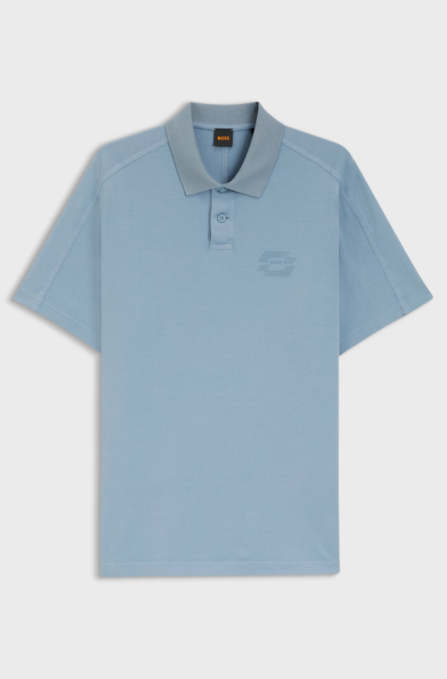 Polo coton interlock imprimé logo – HUGO BOSS
