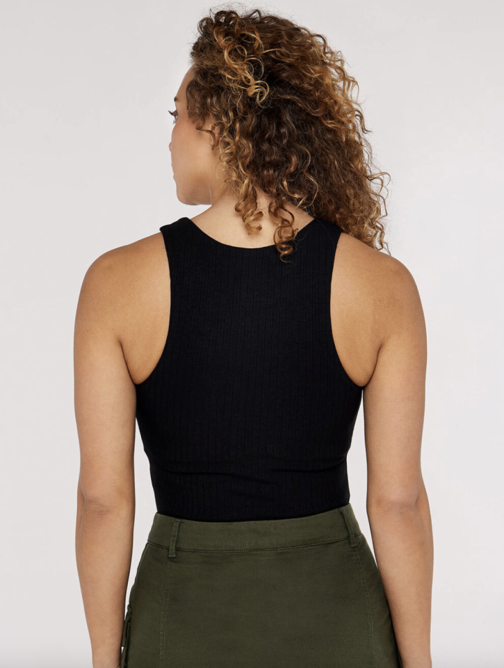 Bodysuits cotelés noir - APRICOT
