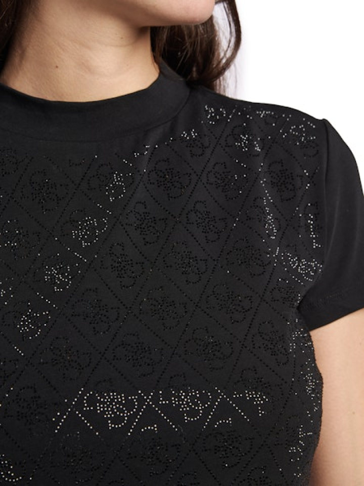 T-shirt col montant 4G – GUESS