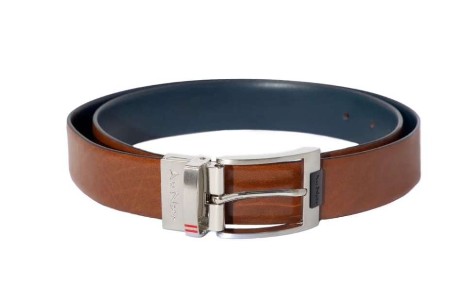 Ceinture réversible Desoto à boucle argent - AU NOIR - DESOTO - AU NOIR