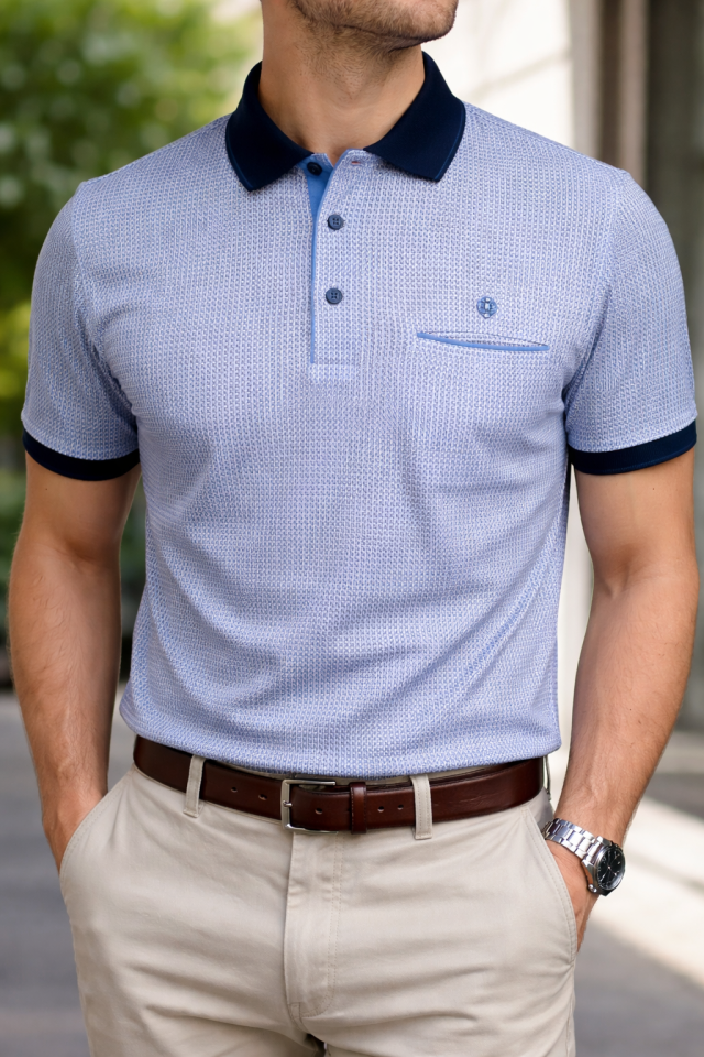 Polo imprimé feuilles style vintage – FELLOWS UNITED - 61.3624-116 - Fellows United