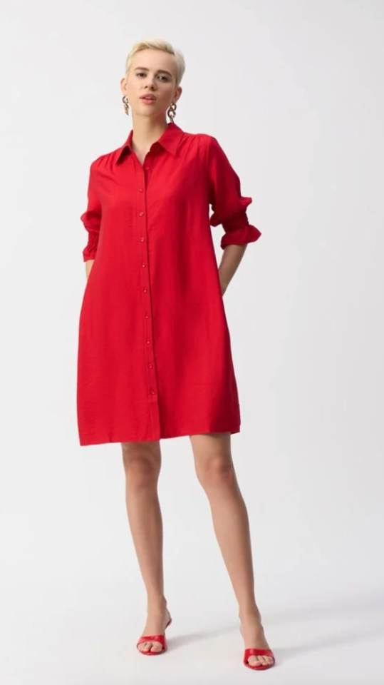 Robe chemise en tissu à boutons - JOSEPH RIBKOFF - 251947 - Joseph Ribkoff