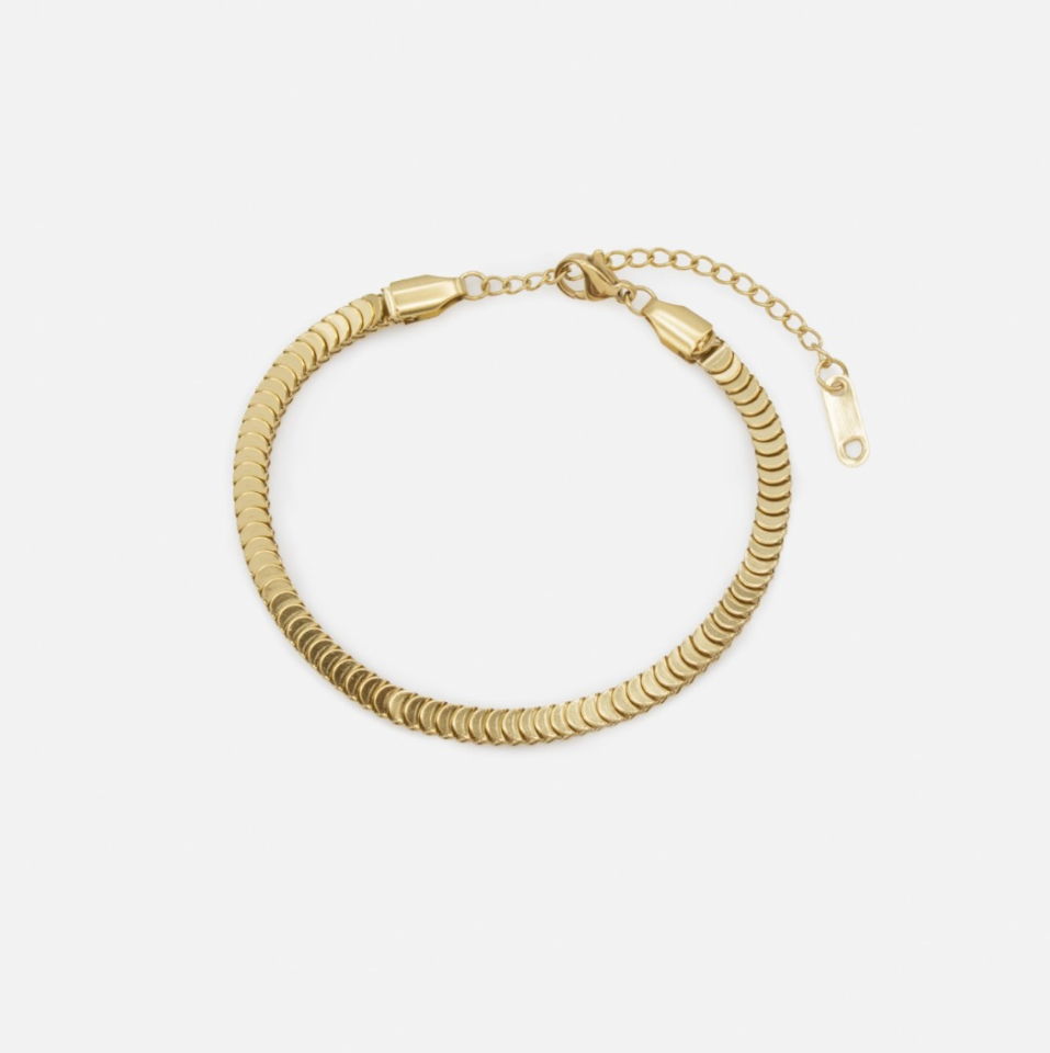 Bracelet doré demi-cercles effet domino - BIZOU - SF243-B031GL - Bizou
