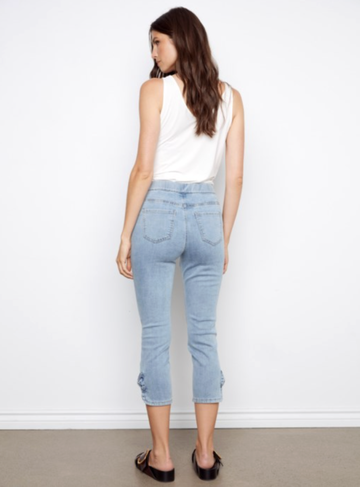 Jean extensible avec détail de boucle à l’ourlet - CHARLIE B 