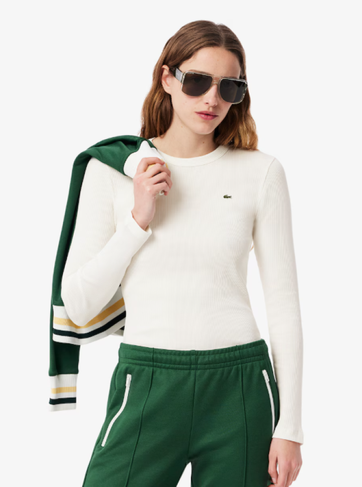 T-shirt slim fit coton côtelé - LACOSTE - TF1692 - LACOSTE