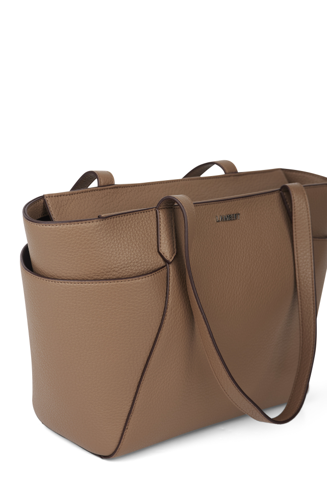 Sac moyen fourre-tout en cuir vegan Opale - LAMBERT