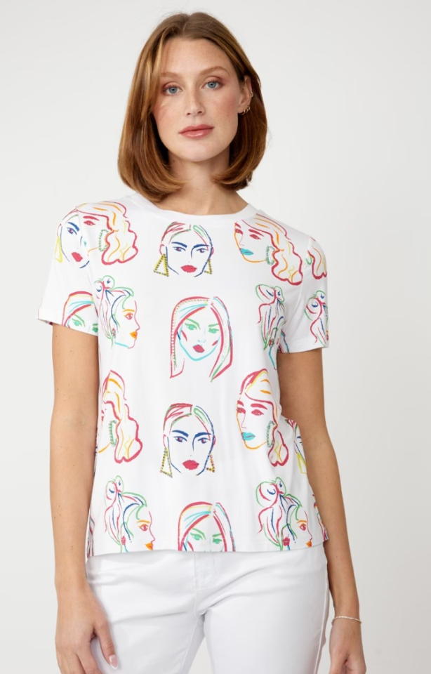 T-Shirt visages- FRANK LYMAN - 256794U - Frank Lyman