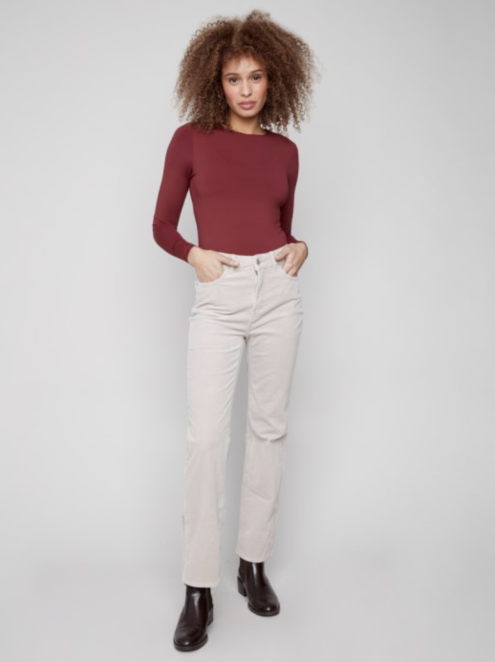 Pantalon coupe régulière en corduroy - CHARLIE B 