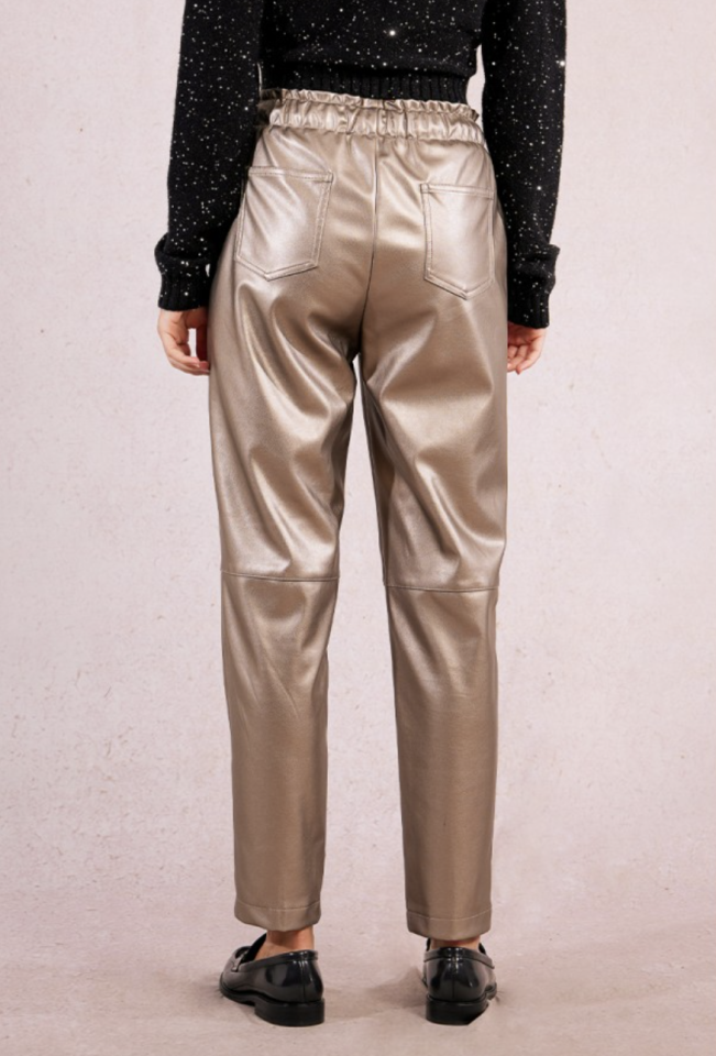 Pantalon jogger en similicuir - MOLLY BRACKEN 