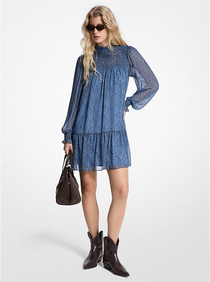 Robe cachemire en georgette - MICHAEL KORS - MF5835AJ - Michael Kors