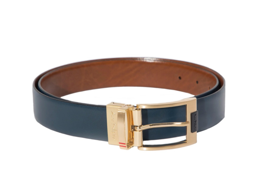 Ceinture réversible Desoto à boucle or - AU NOIR 