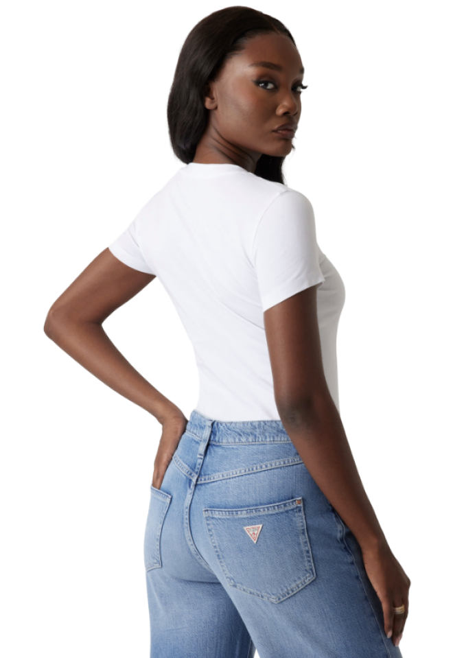 T-Shirt avec Logo Dégradé Pailleté - GUESS