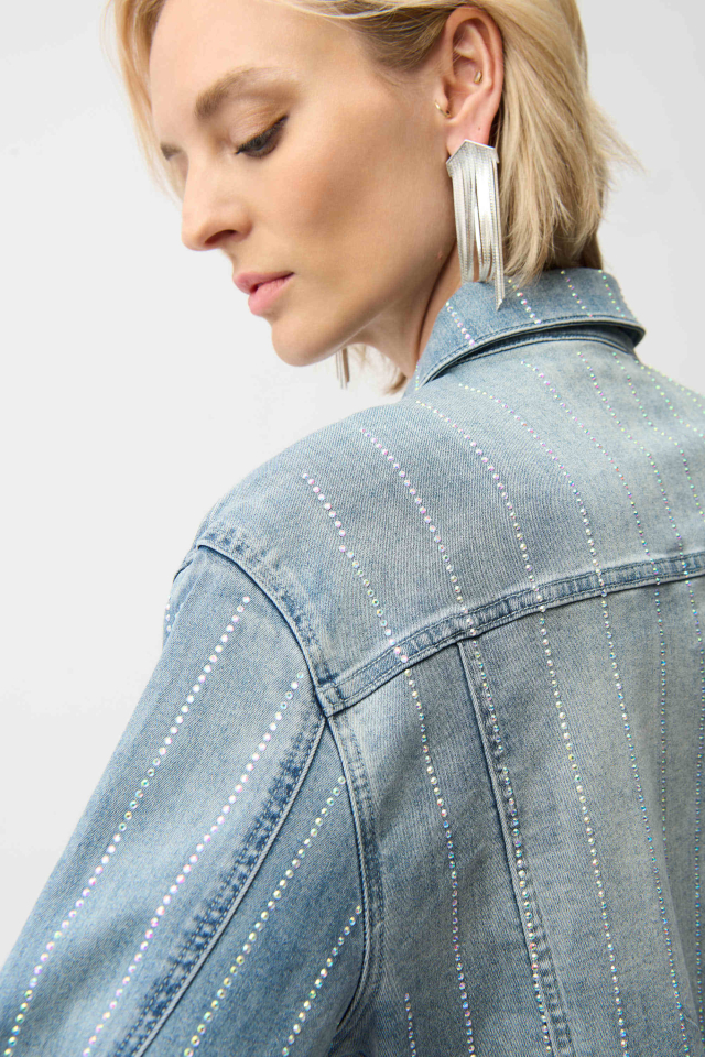 Veste en denim avec strass – JOSEPH RIBKOFF