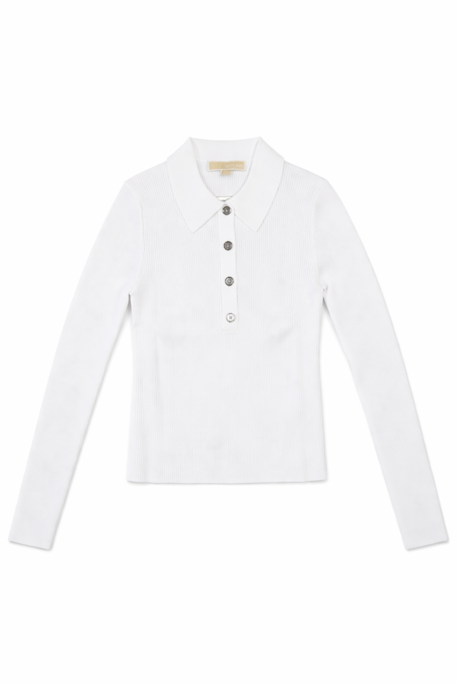 Polo manches longues épuré – MICHAEL KORS - MR661ER5-100 - Michael Kors