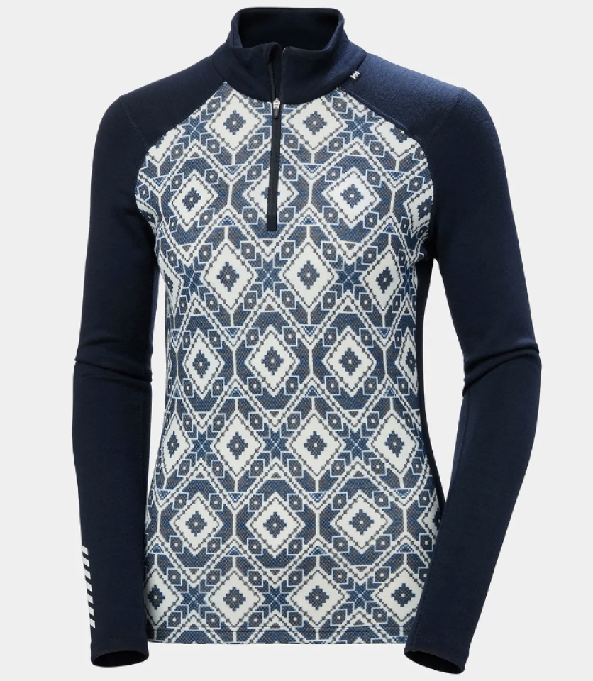 Sous-vêtement technique Demi-zip Merino avec imprimé - HELLY HANSEN