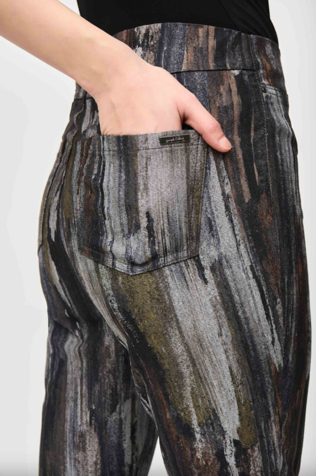 Pantalon slim en denim à imprimé abstrait - JOSEPH RIBKOFF