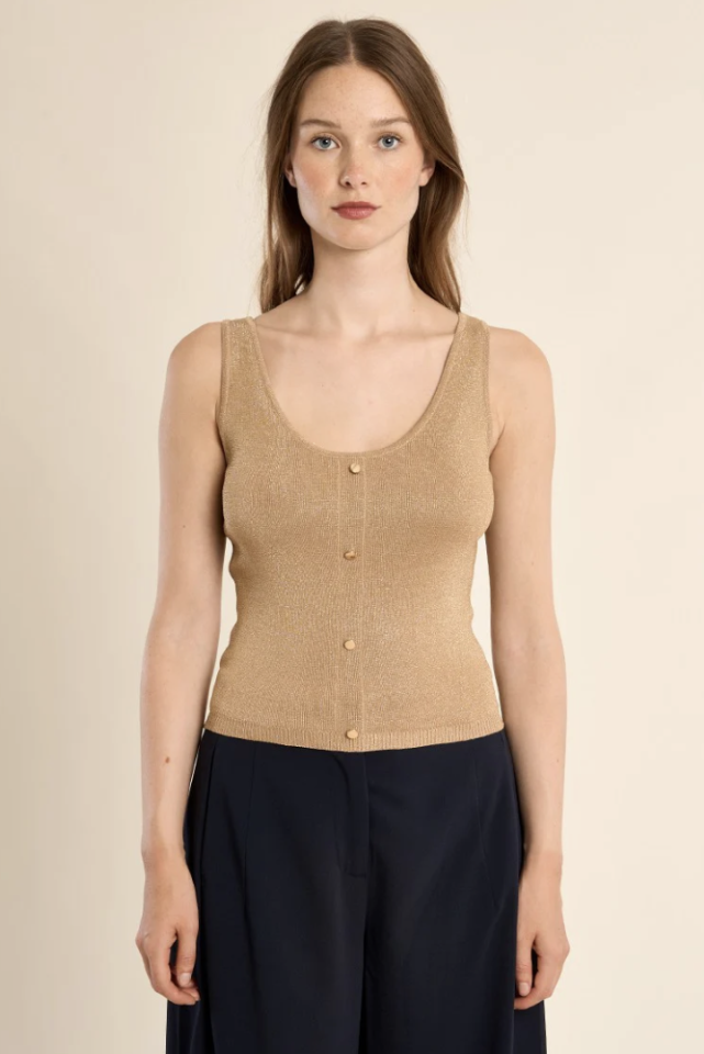 Camisole boutons dorés - MOLLY BRACKEN - LA1966EP - Molly Bracken