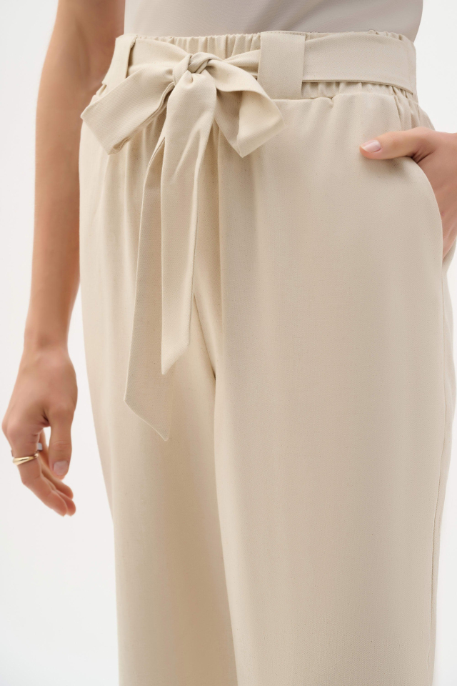 Ensemble haut sans manches et pantalon à enfiler en lin tissé – JOSEPH RIBKOFF