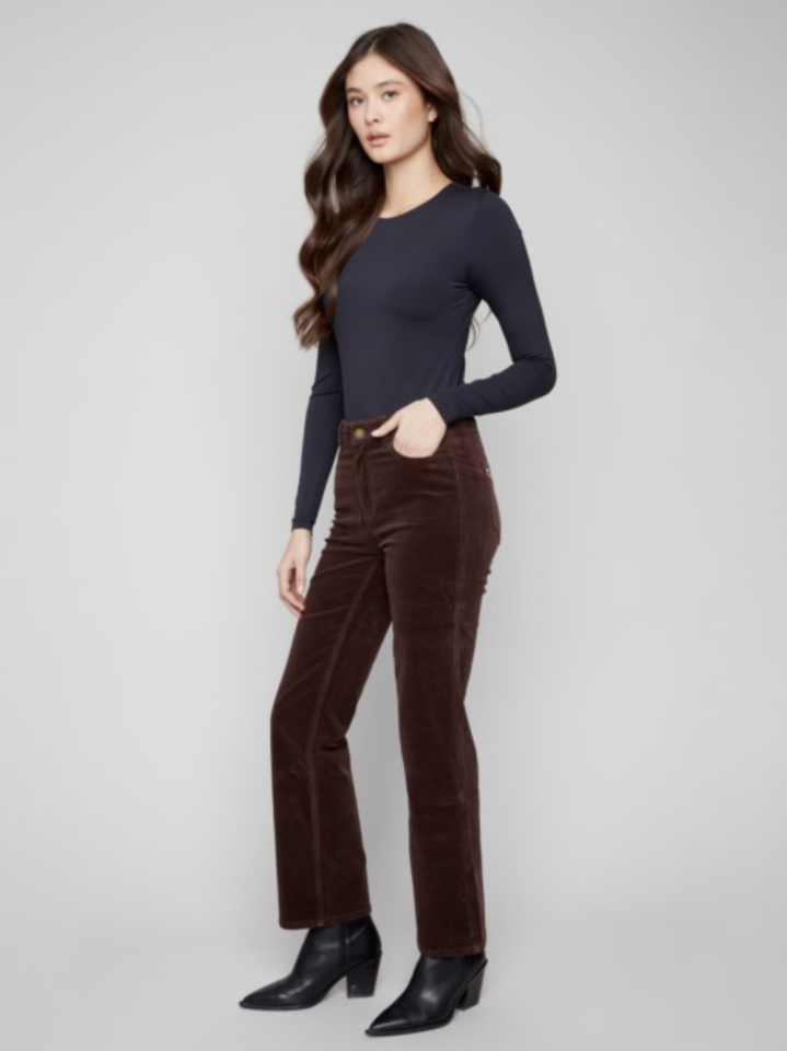 Pantalon coupe régulière en corduroy - CHARLIE B 