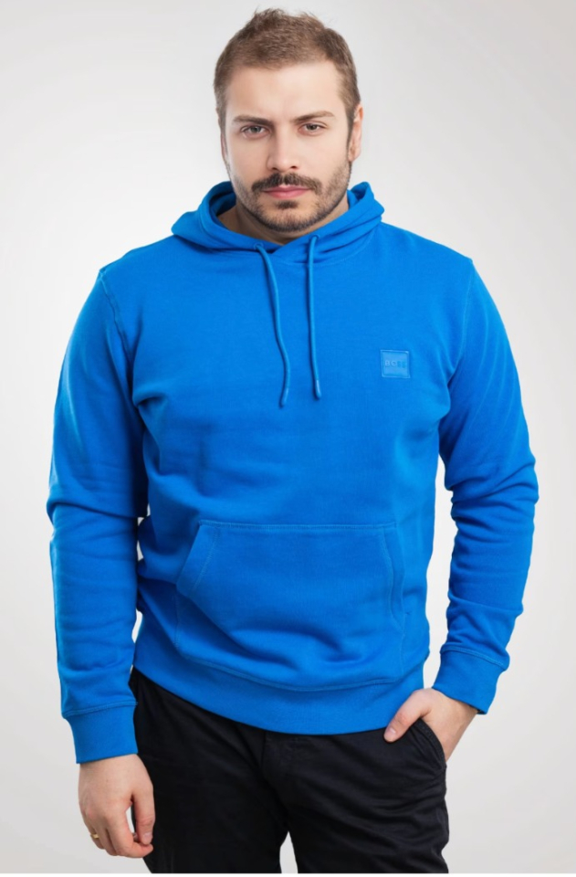 Sweat à capuche en molleton de coton avec logo - HUGO BOSS - 50468445 - Hugo Boss