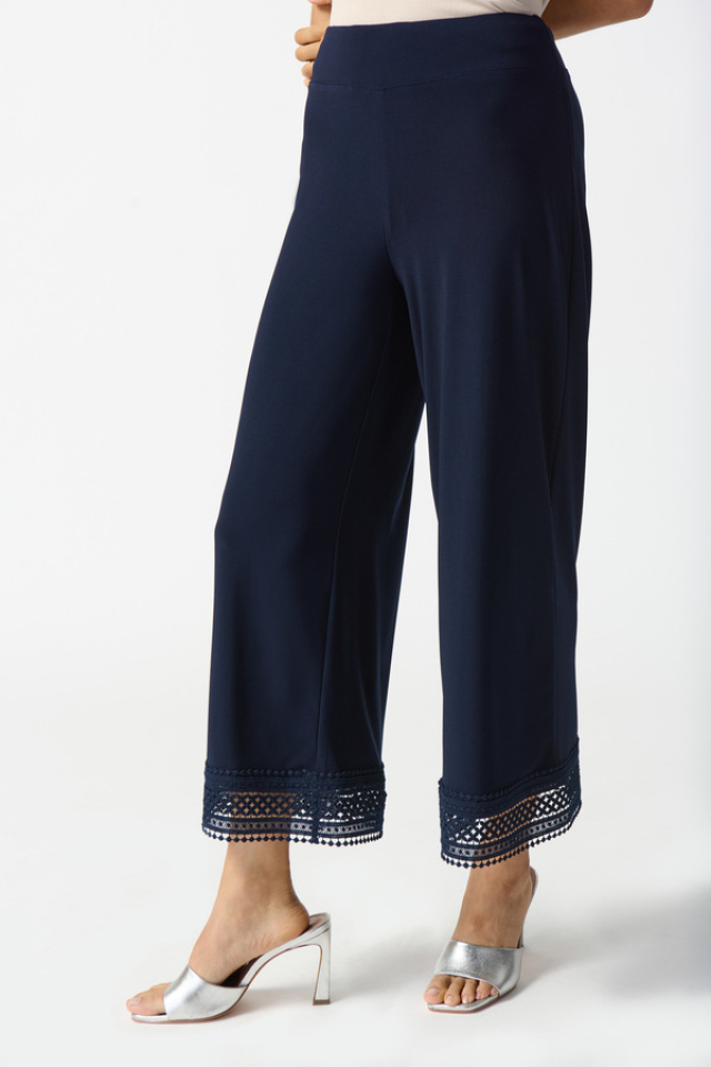 Pantalon 7/8 avec dentelle géométrique - JOSEPH RIBKOFF - 242134 - Joseph Ribkoff
