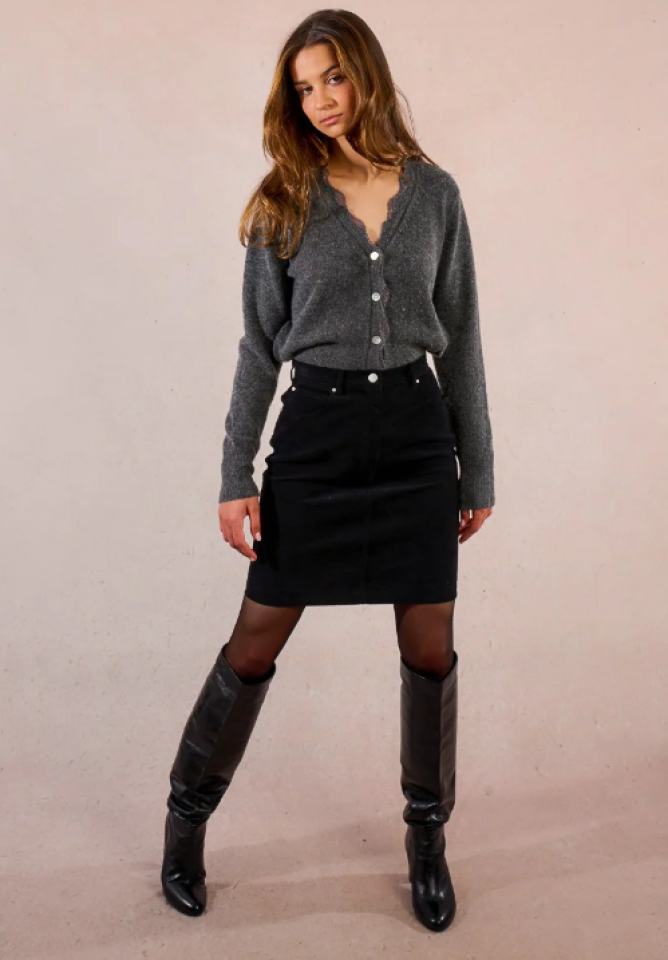Jupe crayon en velours côtelé – MOLLY BRACKEN - TF122DH - Molly Bracken