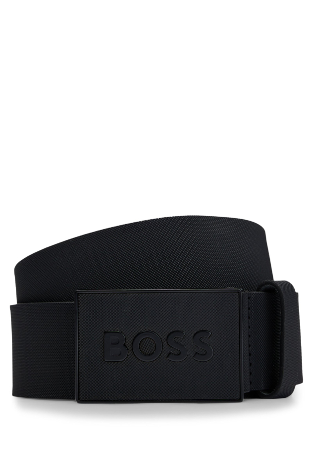 Ceinture en cuir italien en relief avec boucle - HUGO BOSS - 50471333 - Hugo Boss