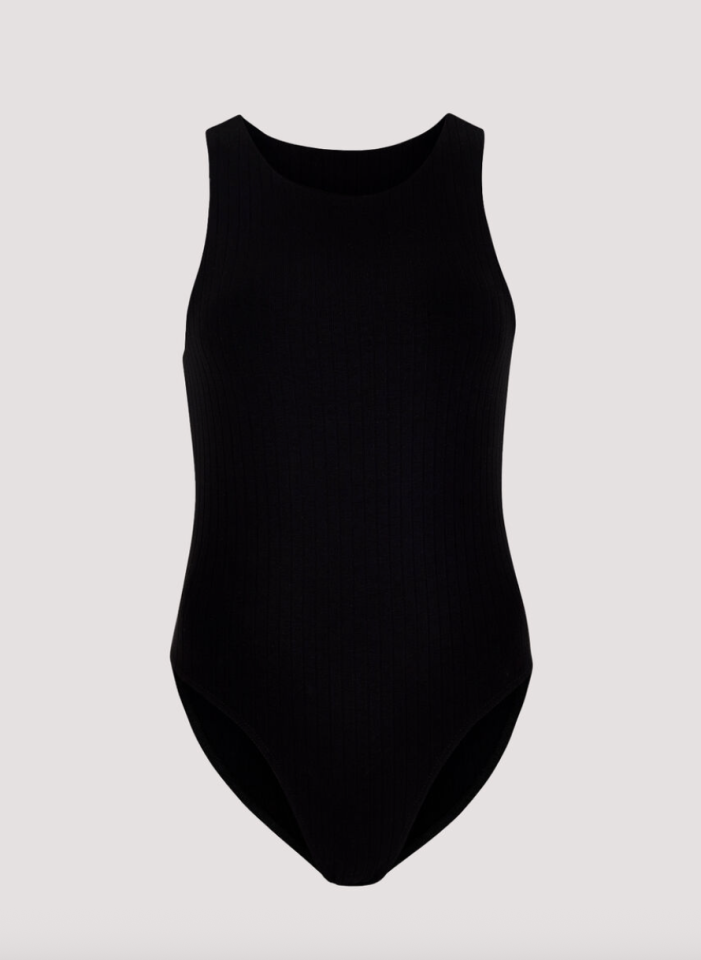 Bodysuits cotelés noir - APRICOT