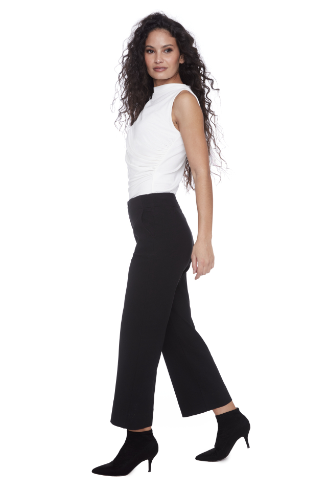 Pantalon large à enfiler en tissu piqué gaufré - I LOVE TYLER MADISON 