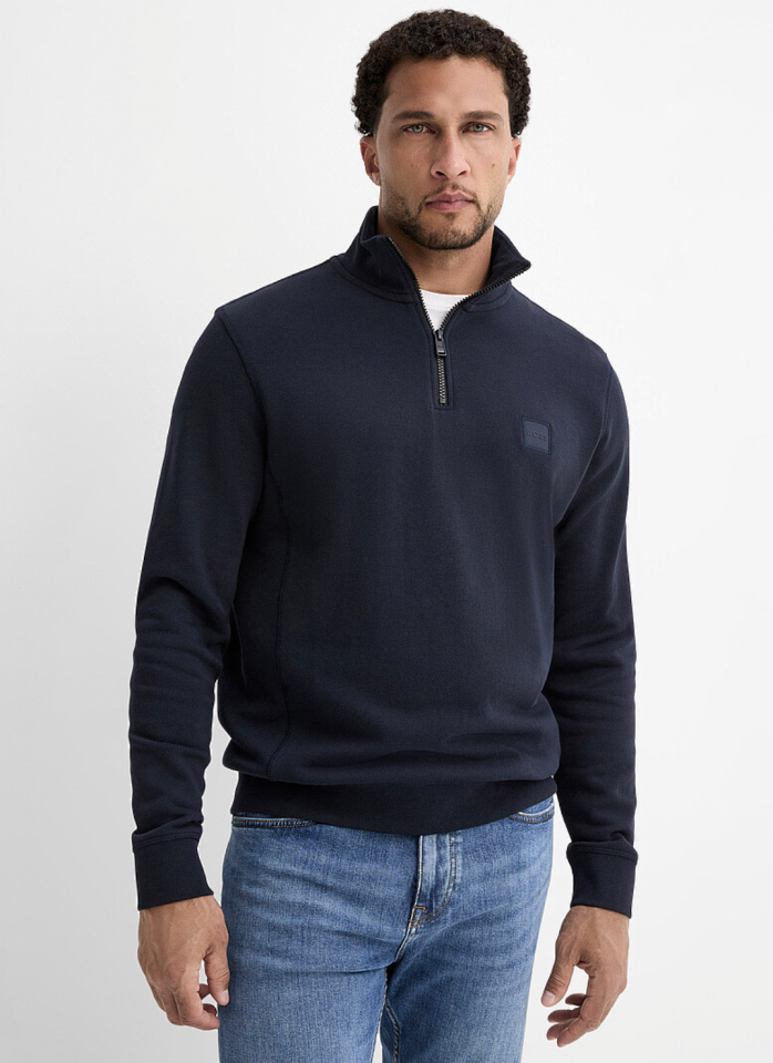 Le sweat col zippé Zetrust - HUGO BOSS - 50468926 - Hugo Boss