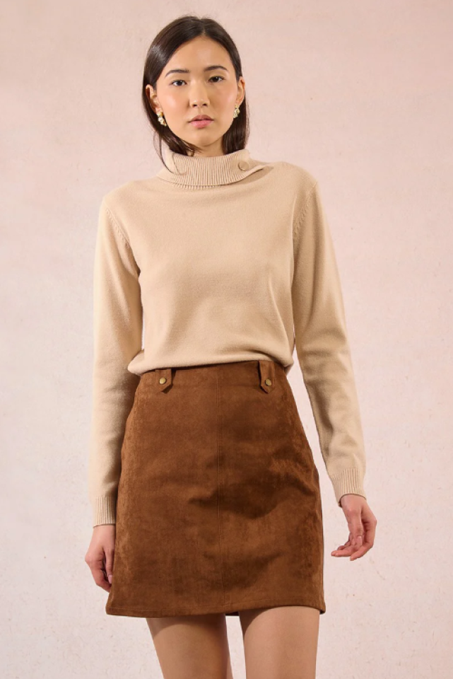 Mini-jupe Daim - MOLLY BRACKEN - T2136DH - Molly Bracken