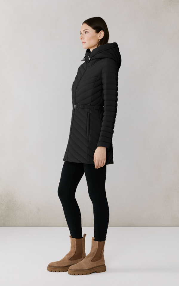 Manteau ESTELLE extensible en duvet avec ceinture - SOIA & KIO