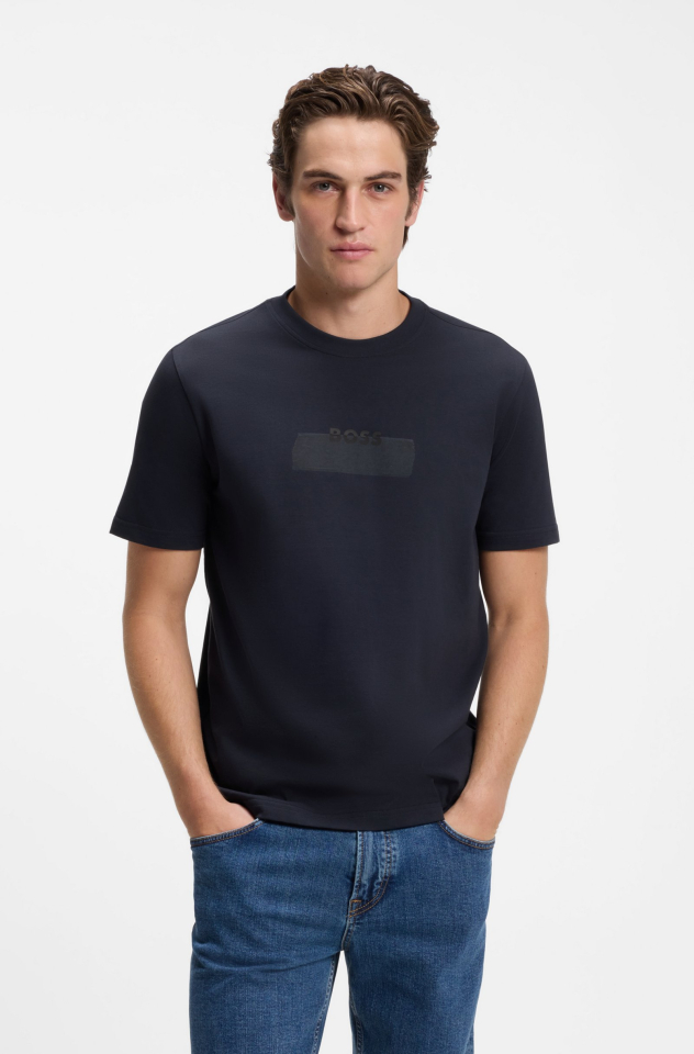 T-shirt en jersey de coton avec logo – HUGO BOSS - 50566606-404 - Hugo Boss