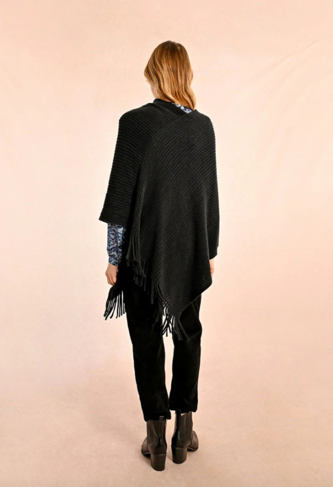 Poncho triangle à franges - MOLLY BRACKEN