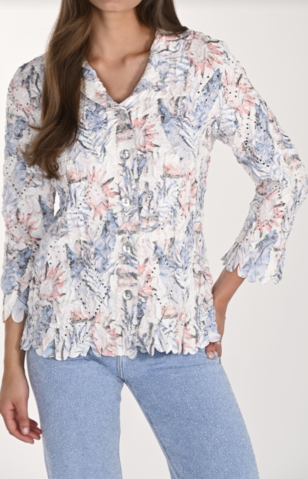 Chemisier texturé pastel - FRANK LYMAN - 261648 - Frank Lyman