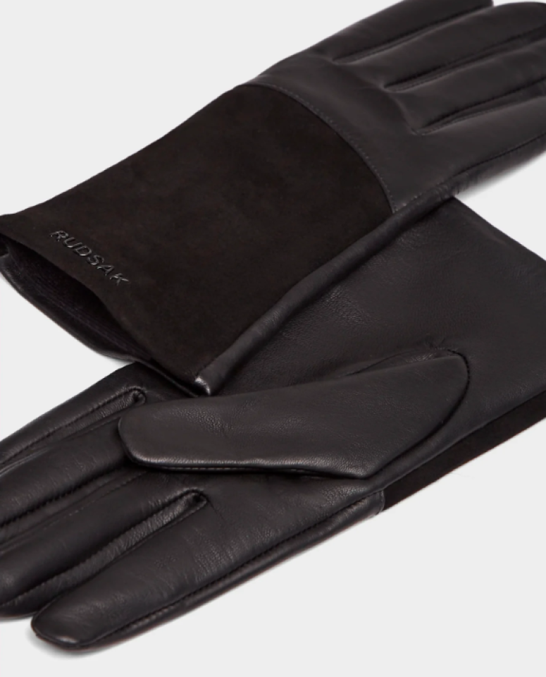 Gants en cuir véritable et suède Helena – RUDSAK