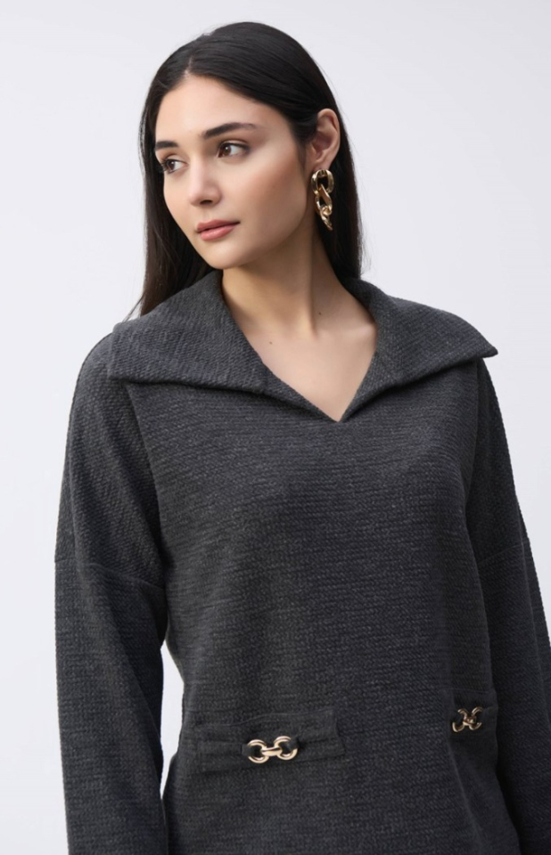 Haut en tricot texturé coupe carrée - JOSEPH RIBKOFF